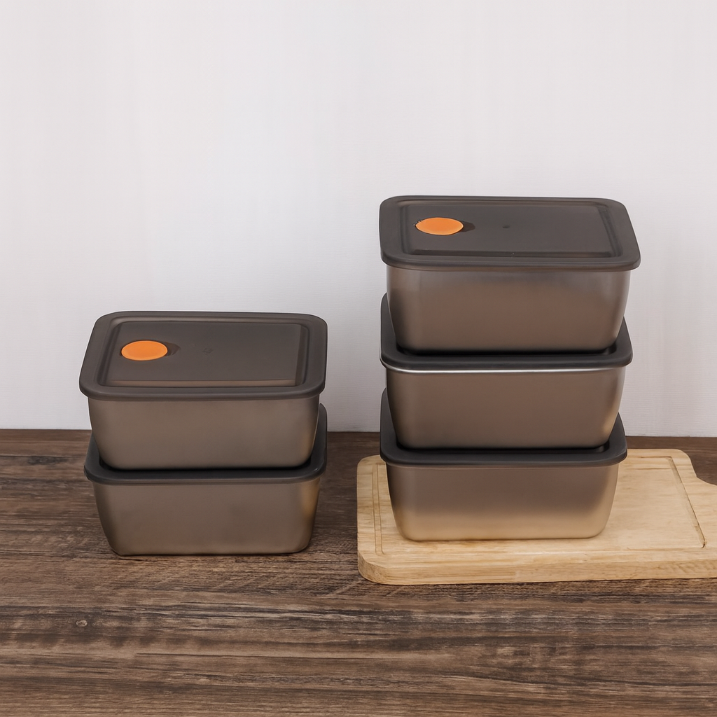 Set Premium de 16 Recipientes de Acero Inoxidable con Tapa Hermética Antifugas, Resistentes al Frío y al Calor