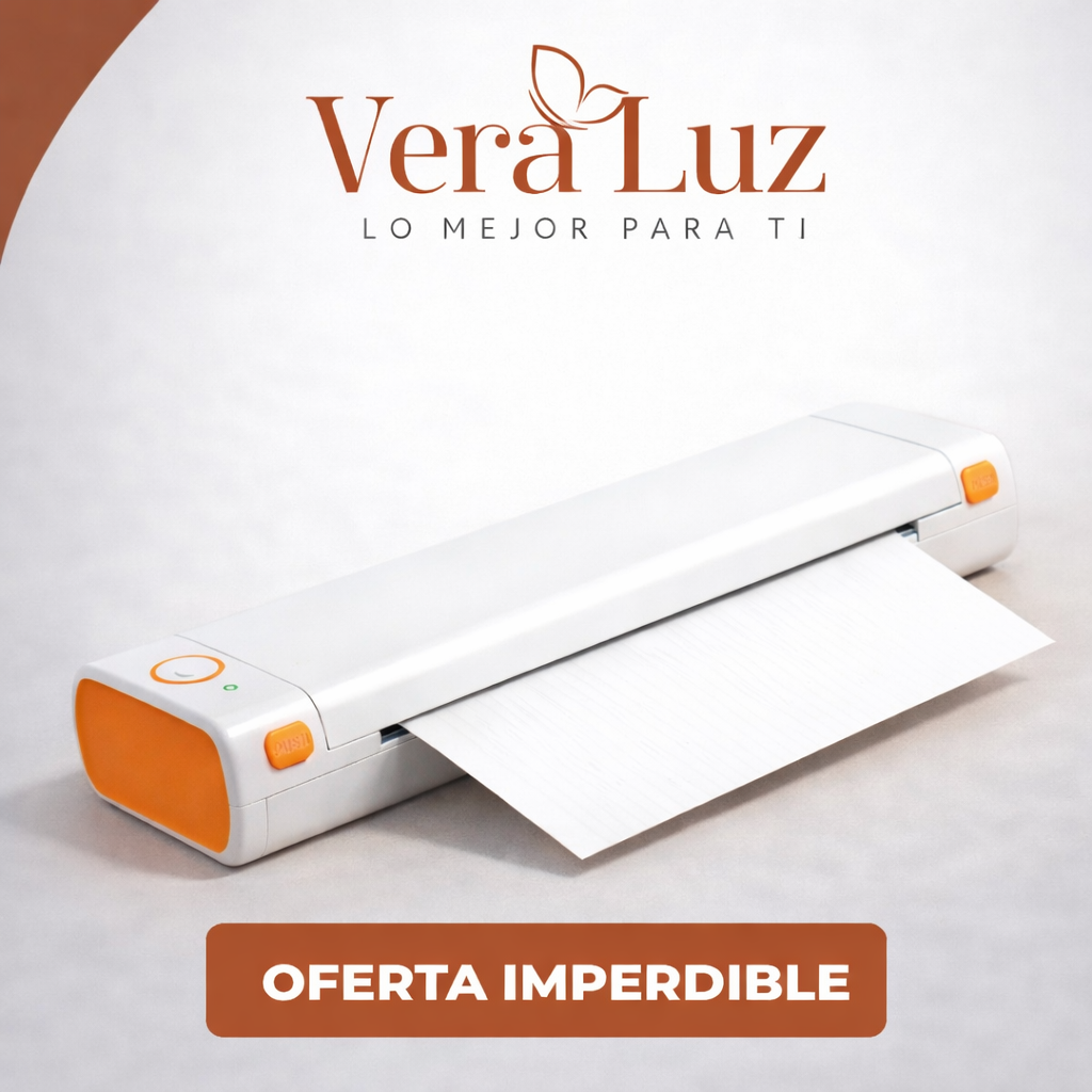 Mini impresora portátil PrintGo™ con Bluetooth y alta definición, sin cartucho